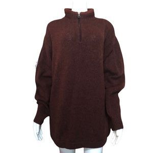 Woolrich 100% Wool Pullover 1/4 Zip Sweater L